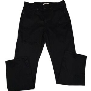 Levi's Classic Straight Jeans Womens 10S W30 L28 Black Stretch Denim